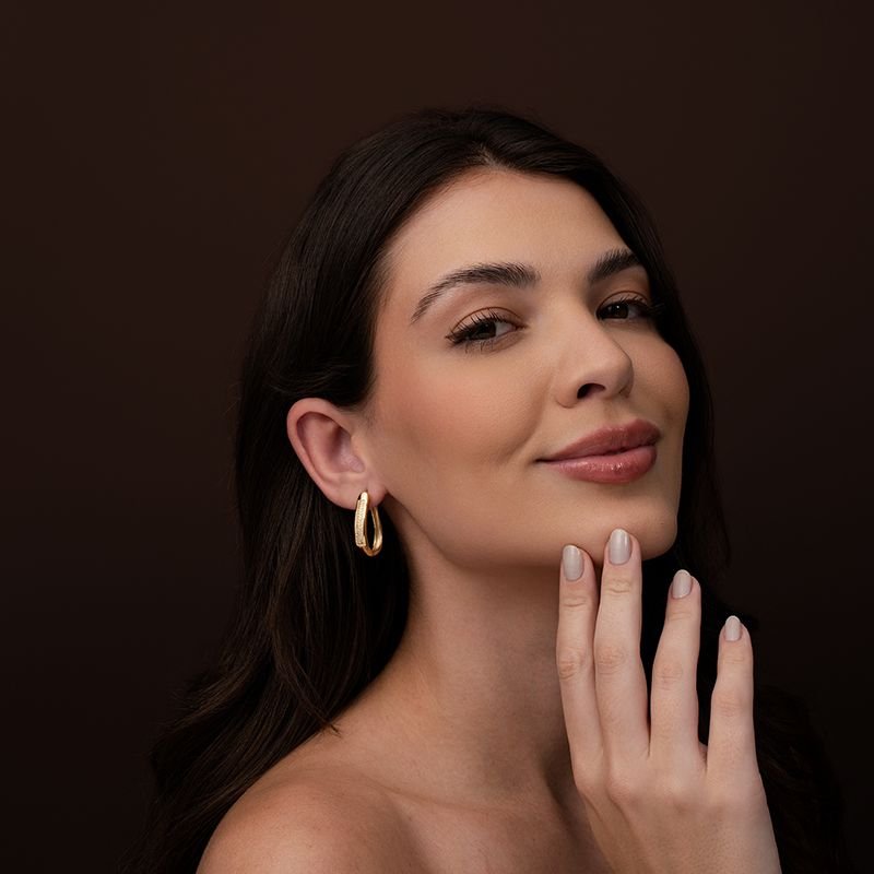 ARGOLA DOURADA BANHADO EM OURO 18K