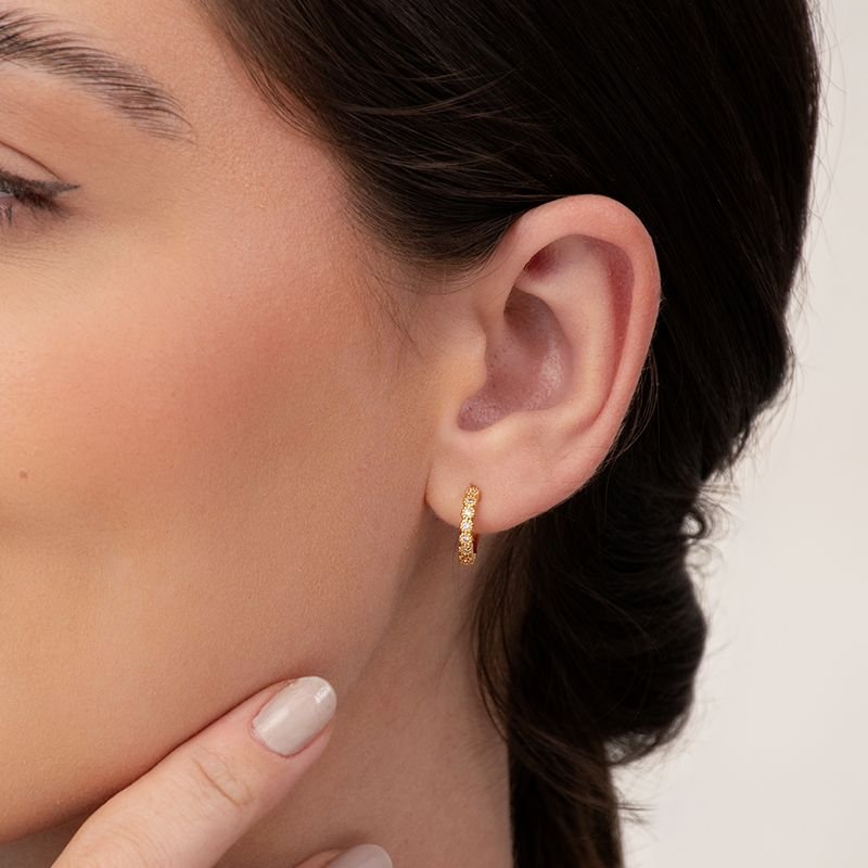 ARGOLINHA PEQUENA BANHADO EM OURO 18K