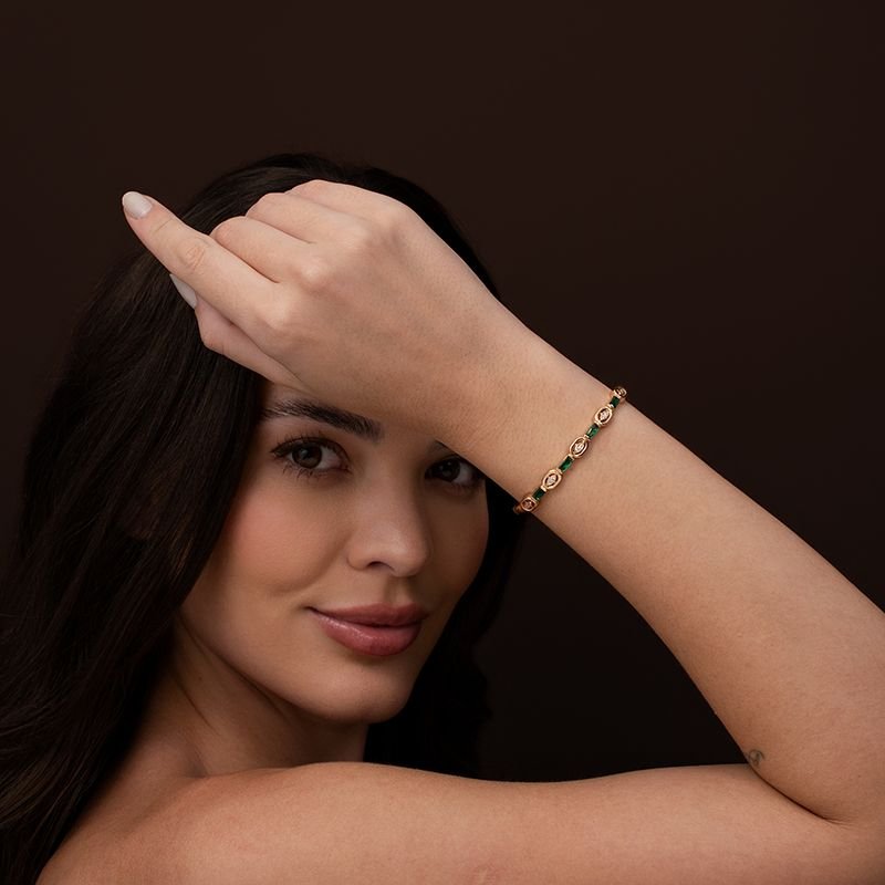 BRACELETE COM PEDRAS DE ZIRCÔNIA 