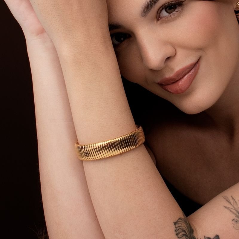 BRACELETE LISO MOLA DOURADO