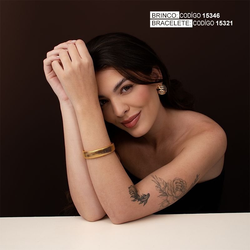 BRACELETE LISO MOLA DOURADO