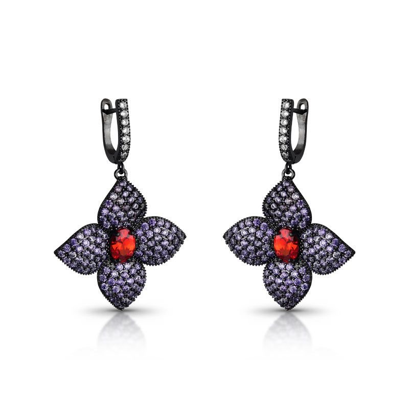 ARGOLINHA FLOR CRAVEJADO C/ ZIRCÔNIAS