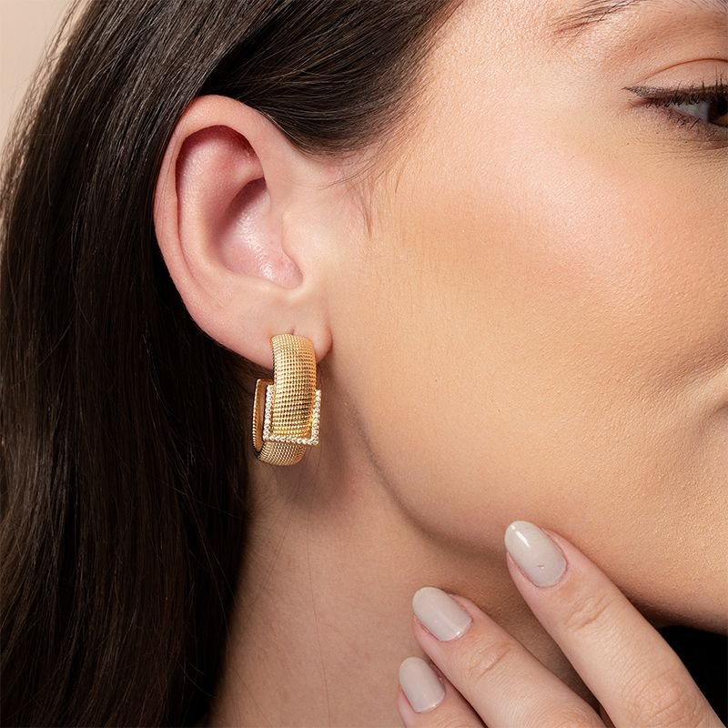 BRINCO CINTO BANHADO EM OURO 18K CRAVEJADO C/ ZIRCÔNIAS