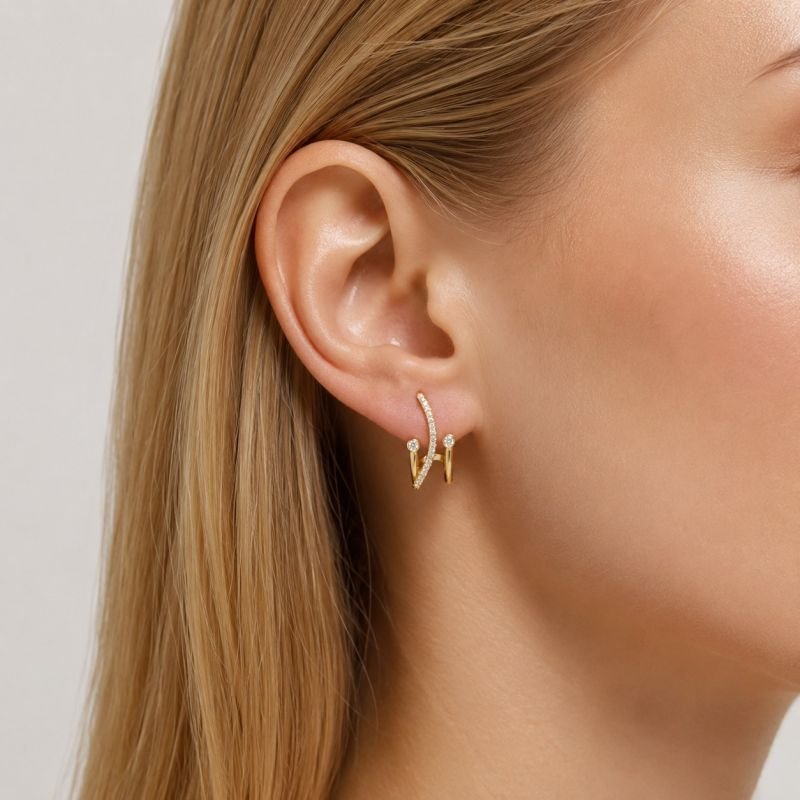 BRINCO PRISMA BANHADO EM OURO 18K