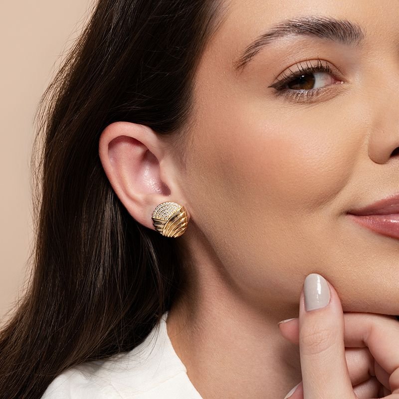 BRINCO REDONDO BANHADO EM OURO 18K