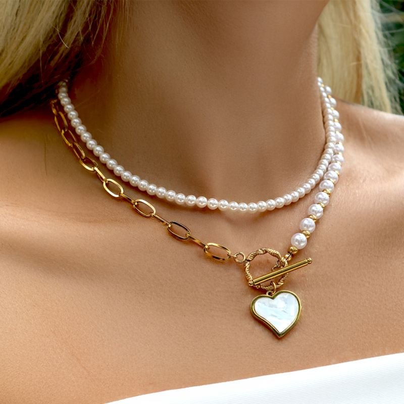 COLAR BANHADO EM OURO 18K C/ PÉROLAS - 46CM