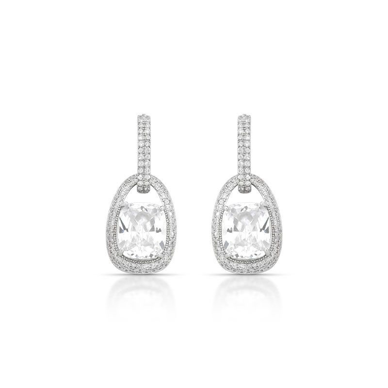 CONJUNTO COLAR E BRINCO COM PEDRAS CRAVEJADAS