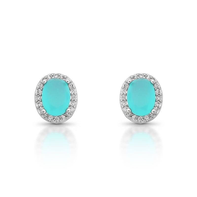 CONJUNTO COLAR E BRINCO PINGENTE OVAL